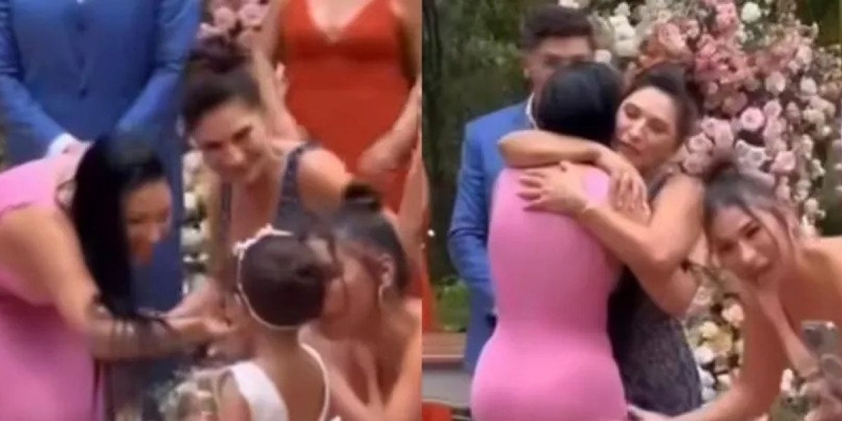 Simone e Simaria se reencontram depois de meses no casamento do irmão