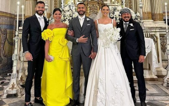 Rafa Marques, filho de Bell Marques, se casa com Pati Guerra em Salvador