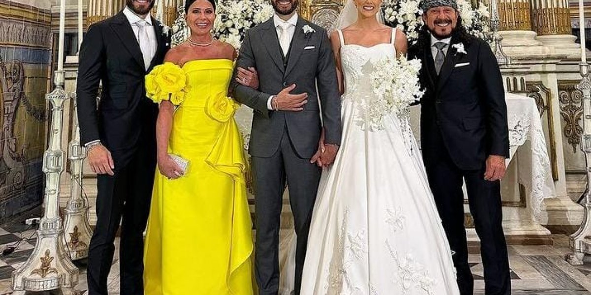 Rafa Marques, filho de Bell Marques, se casa com Pati Guerra em Salvador