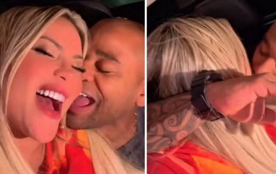 Com direito a flores azuis, Cezar Black pede Kally Fonseca em namoro