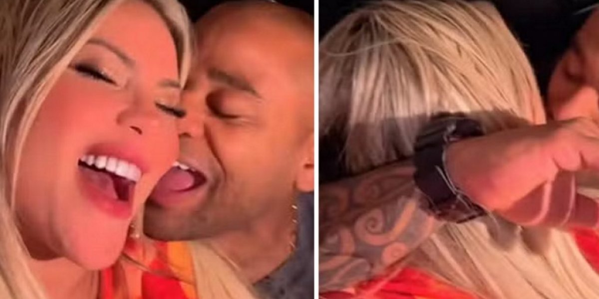 Com direito a flores azuis, Cezar Black pede Kally Fonseca em namoro