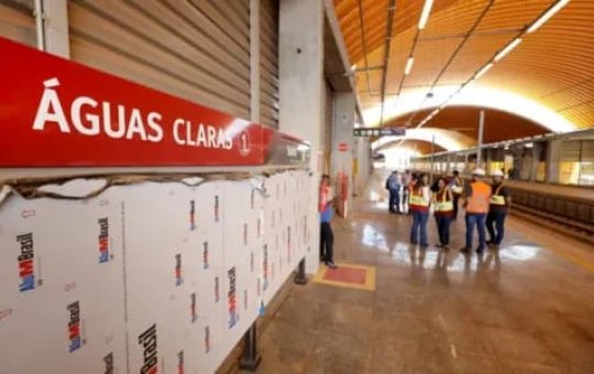 Estação Águas Claras do metrô será inaugurada na próxima terça-feira (26)