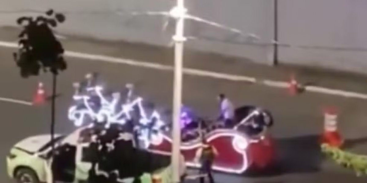 Trenó de Papai Noel é apreendido após motorista se recusar a fazer teste