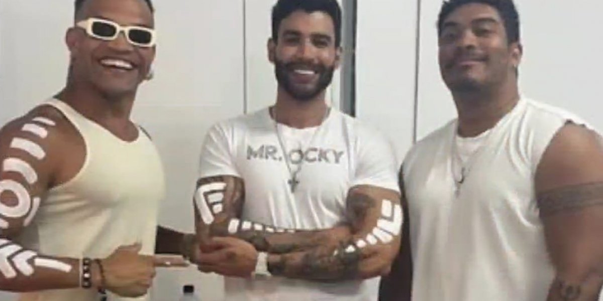 Denny Denan "batiza" Gusttavo Lima como timbaleiro