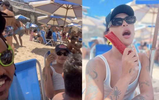 Pabllo Vittar aproveita Porto da Barra com amigos