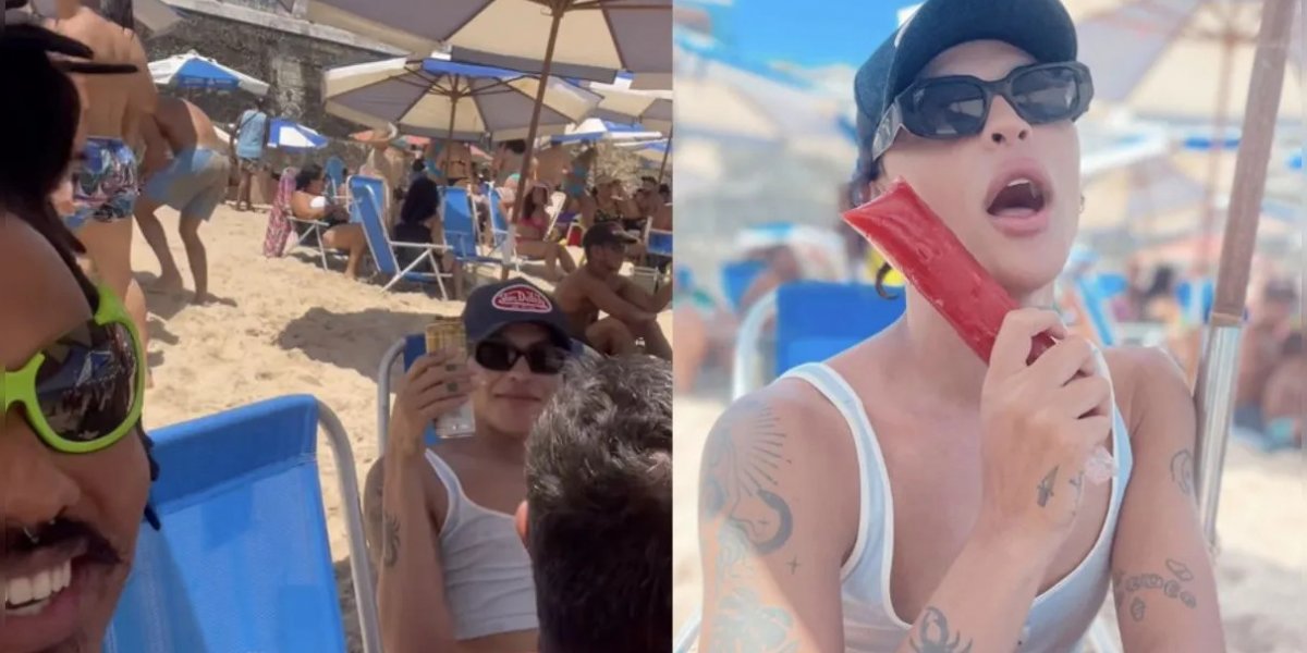 Pabllo Vittar aproveita Porto da Barra com amigos