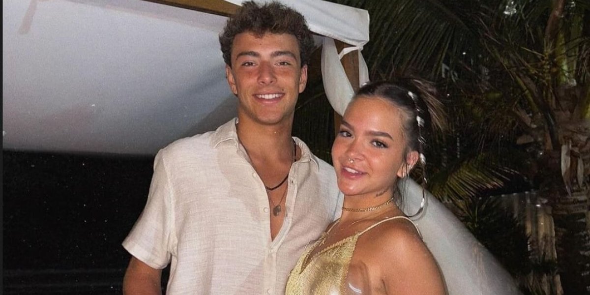 Mel Maia assume relacionamento com surfista português durante Réveillon