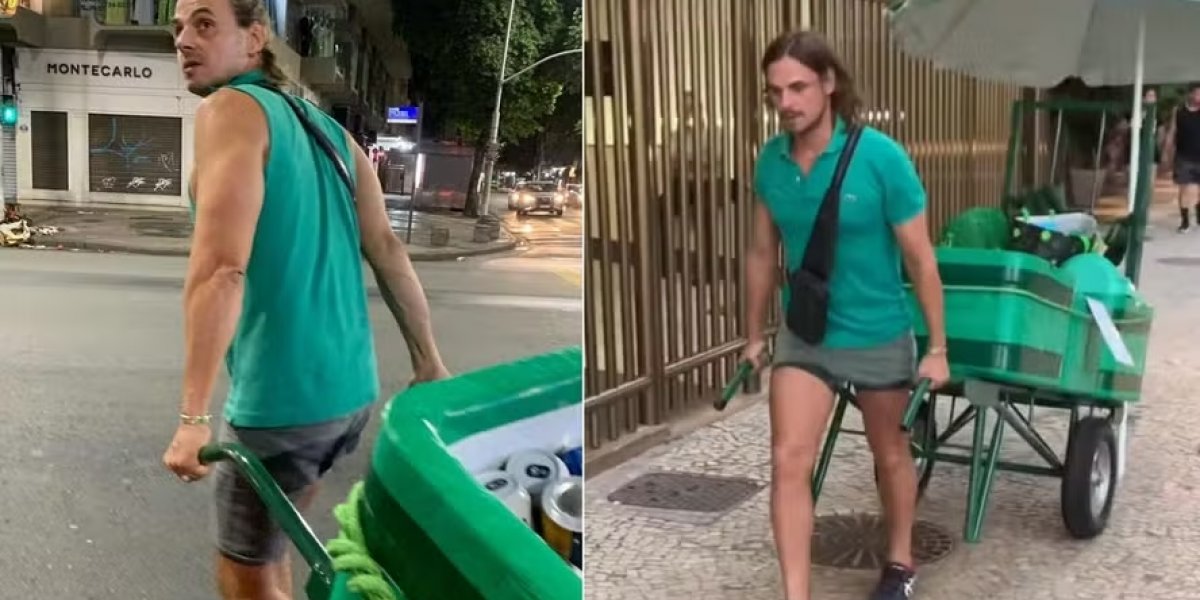 Ex-ator de malhação é visto vendendo cerveja nas ruas do Rio de Janeiro