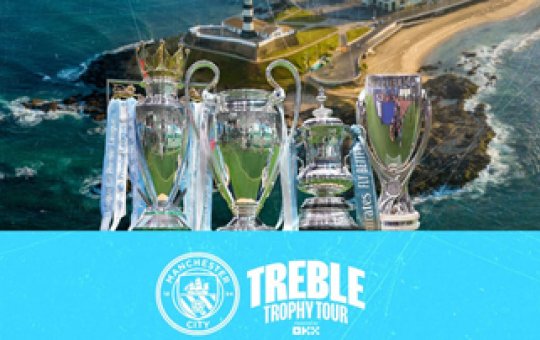 Exibição dos troféus do Manchester City em Salvador será na quarta-feira(10)