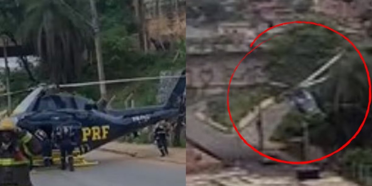Aeronave da PRF realiza pouso de emergência e cai em Anel Rodoviário em MG