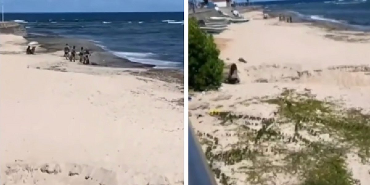 Assaltantes tentam fugir pela praia mas são detidos pela Polícia na Pituba