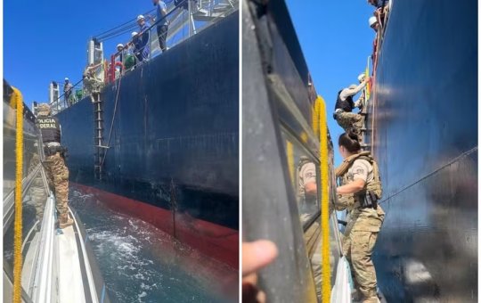 Mais de 75 kg de cocaína são apreendidos pela Polícia Federal em casco de navio