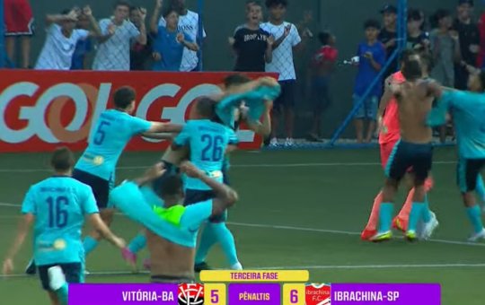 Nos pênaltis, Vitória perde para o Ibrachina e está eliminado da Copinha
