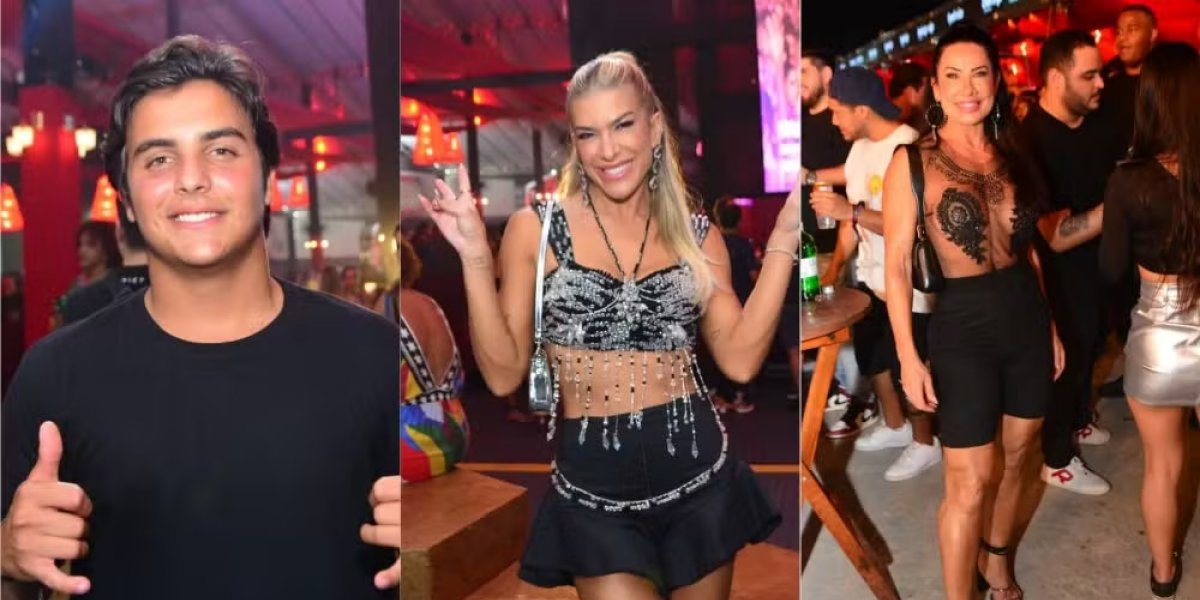 Marcelo Sangalo, Lore Improta e Scheila Carvalho curtem o Baile da Santinha