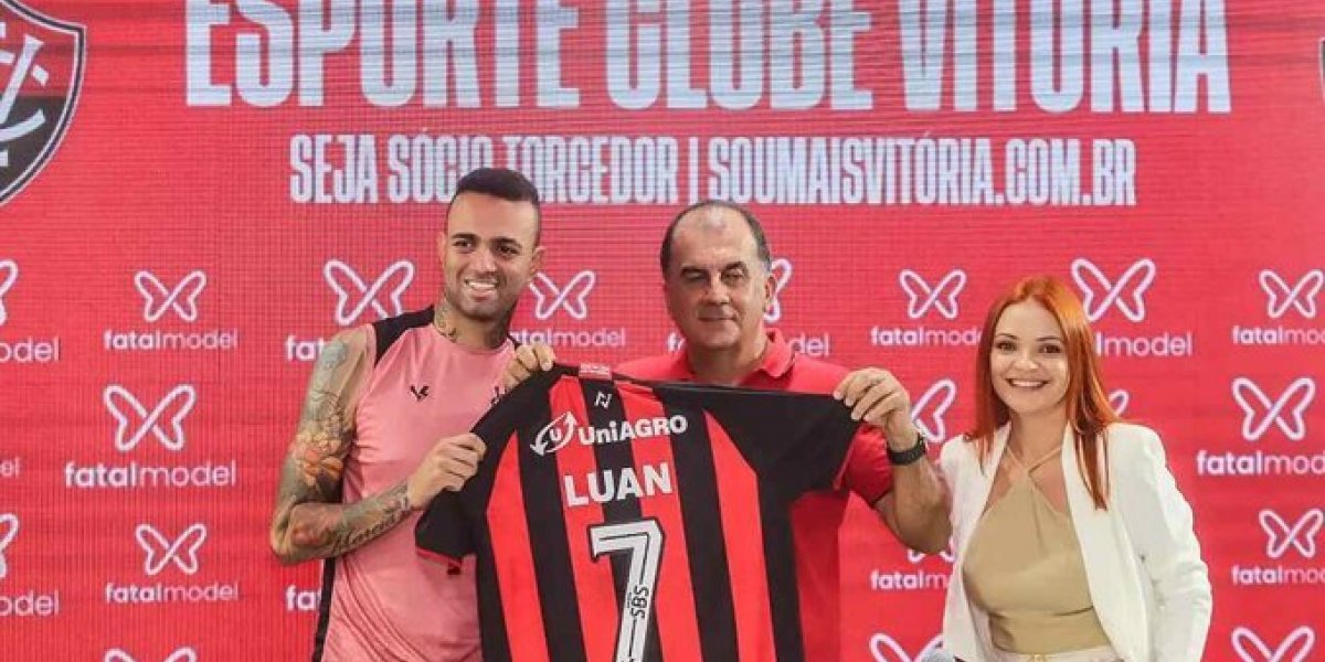 Luan é apresentado oficialmente no Vitória: "É uma grande oportunidade"