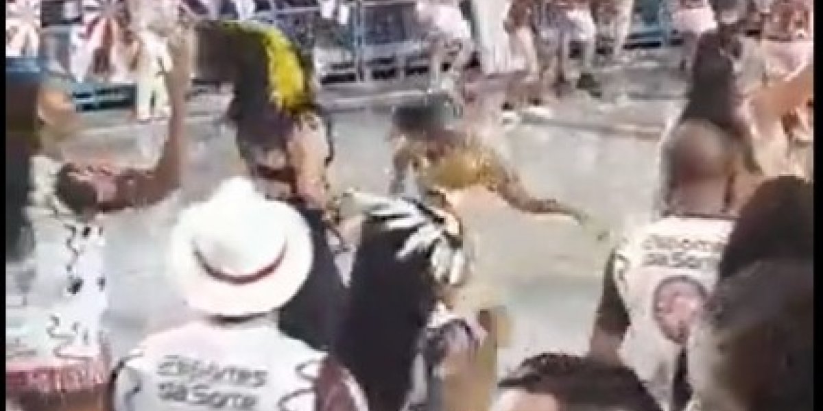 MC Rebecca cai durante ensaio de escola de samba e deixa fãs preocupados