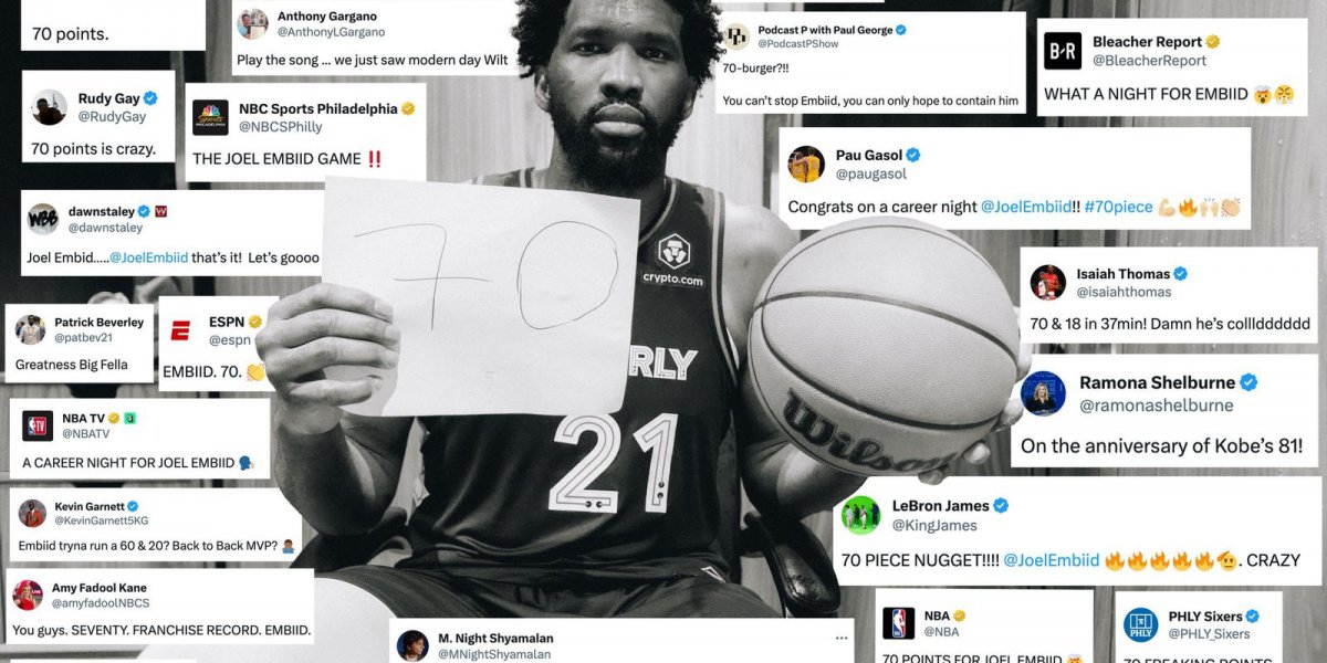 Embiid bate recorde histórico de pontos em vitória na NBA