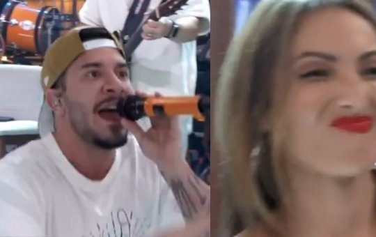 Vocalista do Jeito Moleque erra música e inventa letra ao vivo no "Encontro"