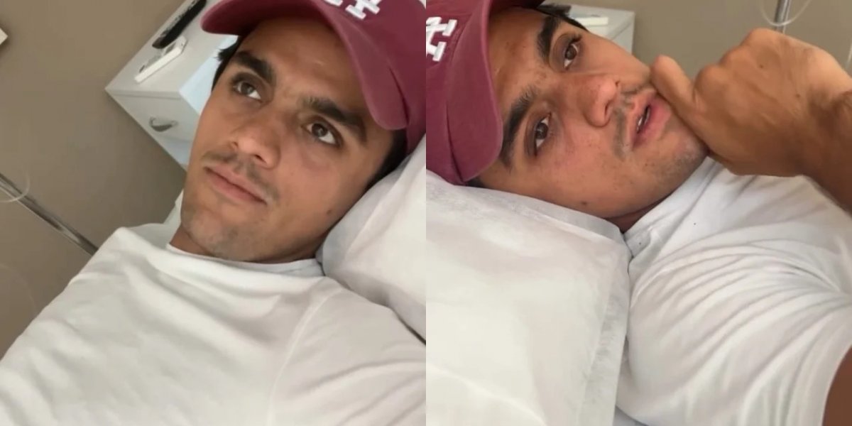 Com doença no olho, ator Felipe Simas é internado