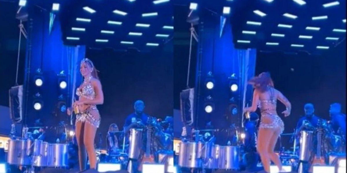 Anitta corre de fã que invade show em São Paulo