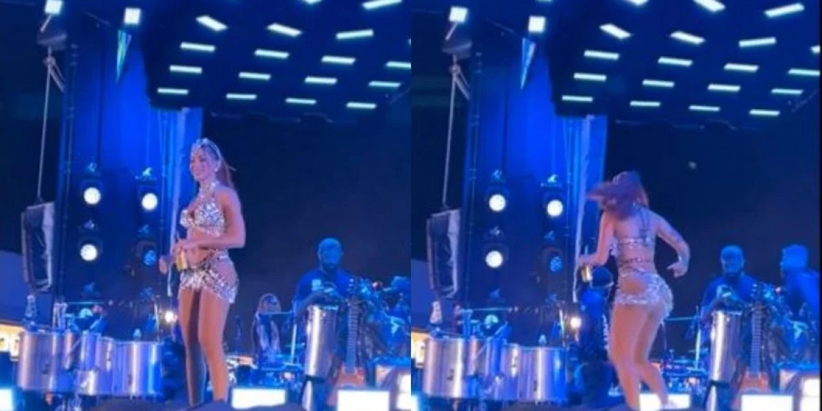 Anitta sai correndo após fã invadir palco em São Paulo