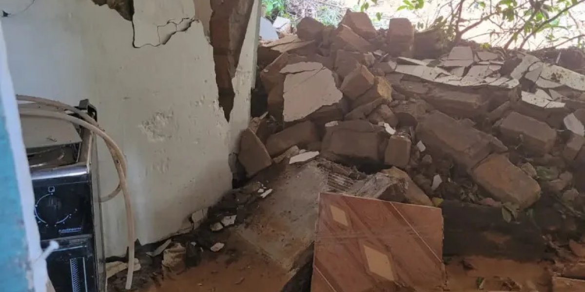 Terreiro no município de Laje é destruído por conta de chuva