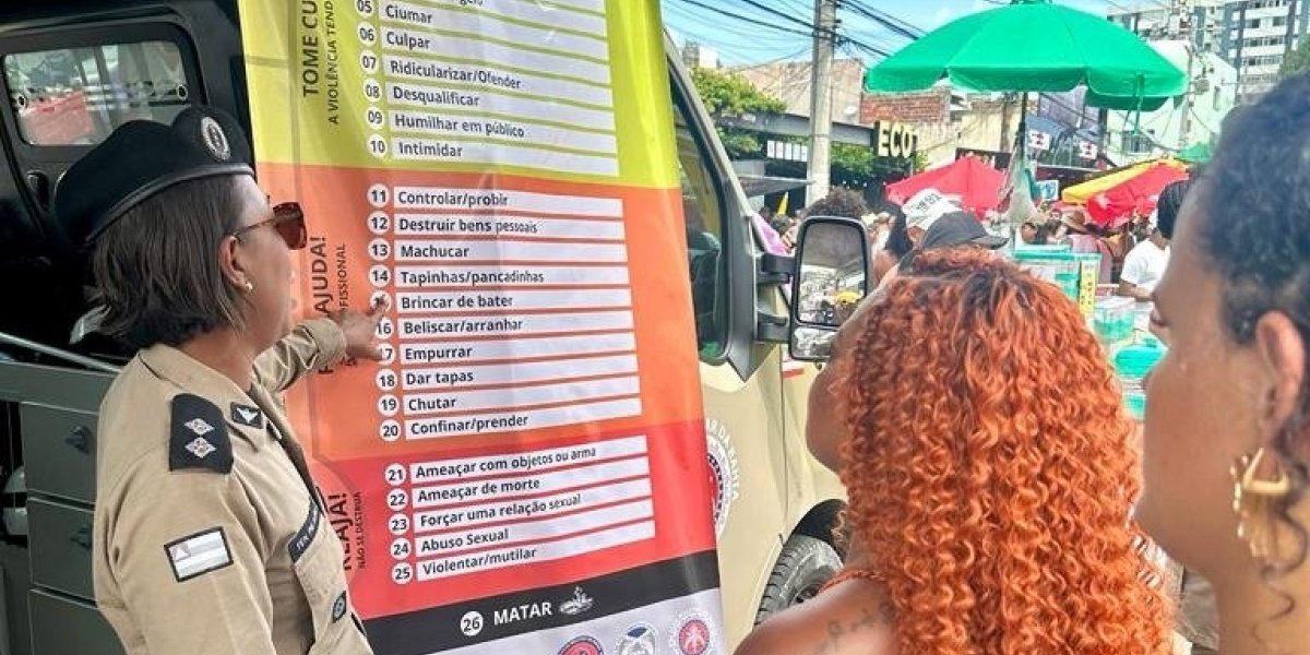 Polícia Militar conscientiza população contra o crime de importunação sexual