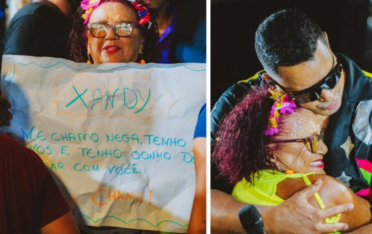 Dona Nega subiu no trio e roubou a cena na  ‘Melhor Segunda-Feira do Mundo’