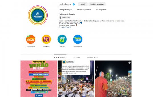 Salvador tem maior número de interações nas redes sociais entre prefeituras 2023