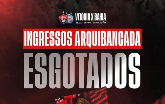 Corre que tá acabando! Ingressos de arquibancada para BaVi estão esgotados