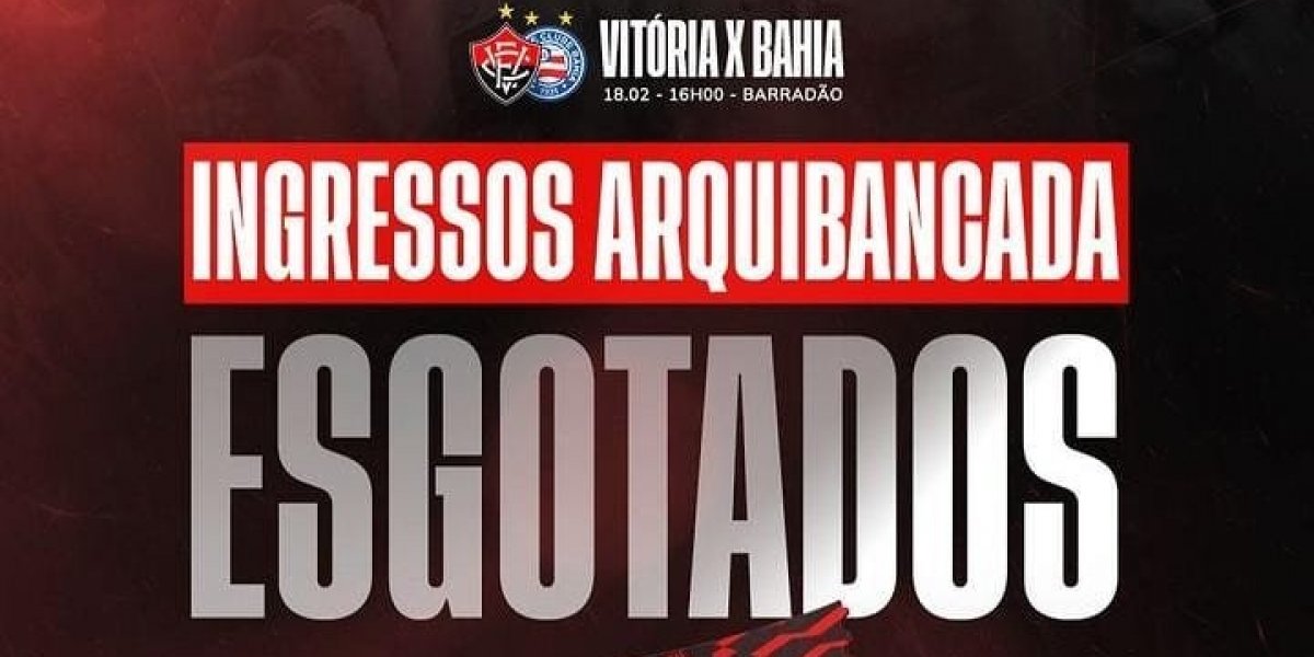 Corre que tá acabando! Ingressos de arquibancada para BaVi estão esgotados