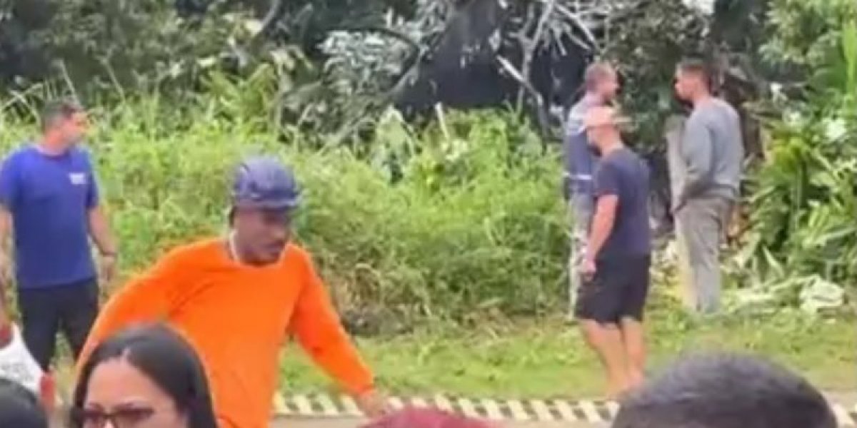 Três pessoas ficam feridas em queda de aeronave