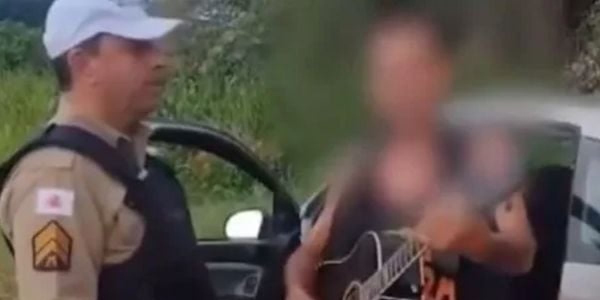 VÍDEO; Motorista embriagado canta clássico sertanejo para PM antes de ser preso