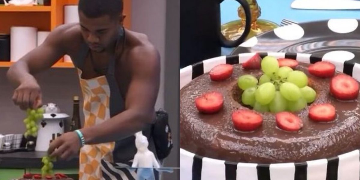 Após ser alvo no Sincerão, Davi faz bolo de aniversário para Rodriguinho; veja