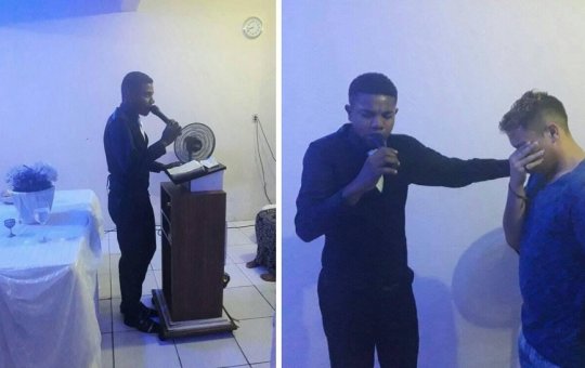 Fotos de Davi pregando em igreja aos 15 anos viralizam na internet