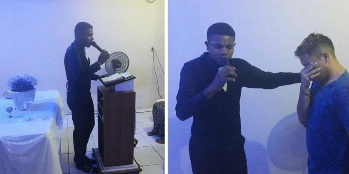 Fotos de Davi pregando em igreja aos 15 anos viralizam na internet