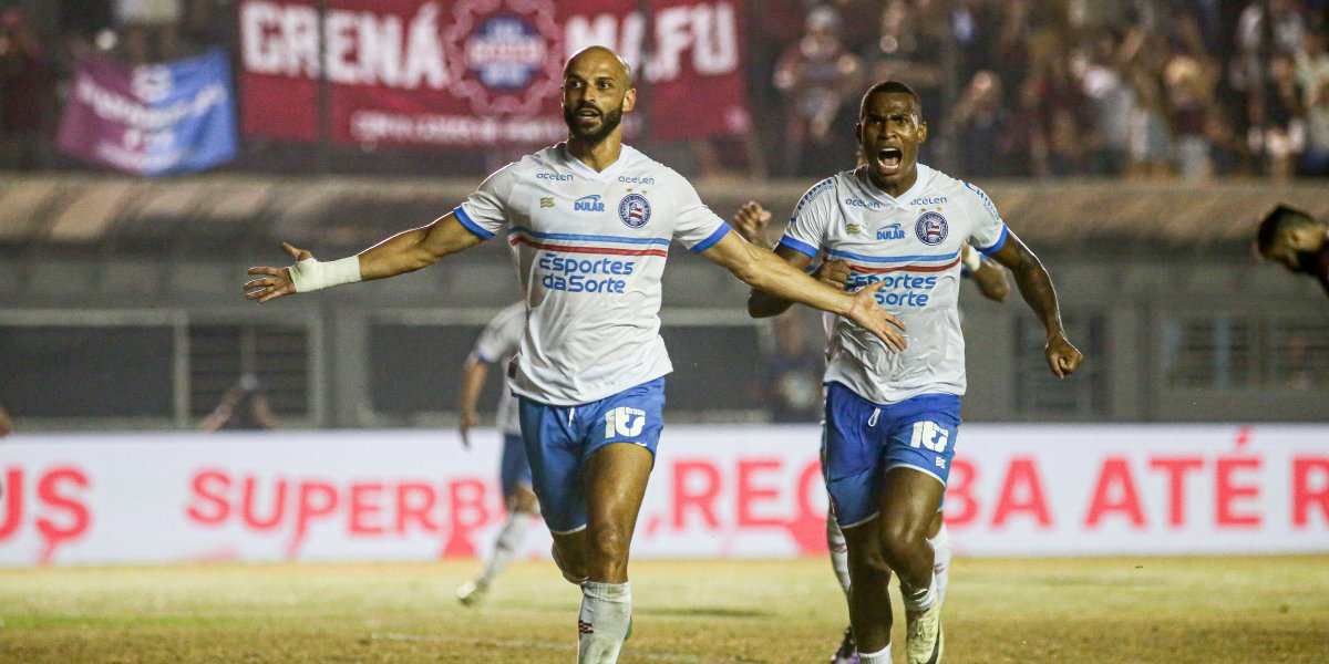 Thaciano descreve emoção em marcar o gol de número 10 mil do Bahia