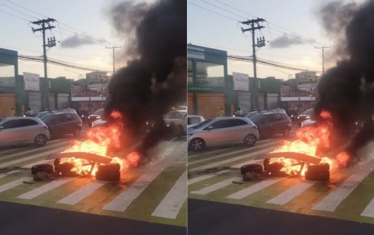 Moradores protestam e deixam trânsito lento na Av. Paralela