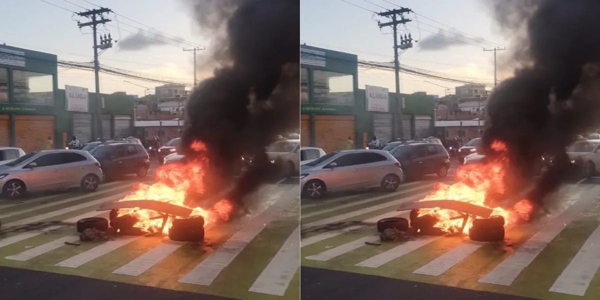 Moradores protestam e deixam trânsito lento na Av. Paralela
