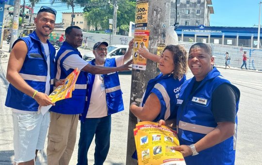 Ações para conscientização sobre a dengue é realizada em estações do metrô
