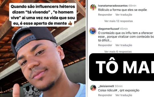 Alesson desabafa após críticas por vídeo beijando outro influencer de Recife