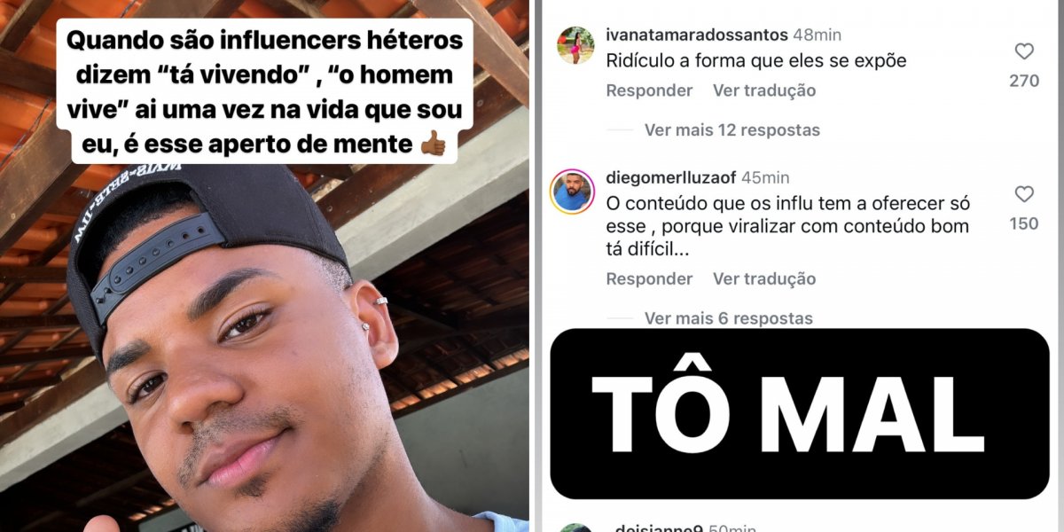 Alesson desabafa após críticas por vídeo beijando outro influencer de Recife