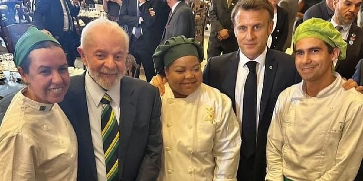 Almoço entre Lula e presidente da França contou com pratos típicos da Bahia