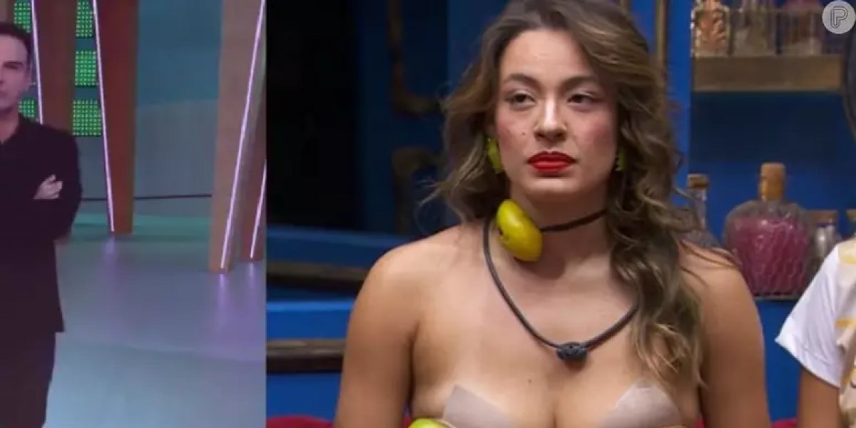 Beatriz é chamada atenção ao vivo por roupa inusitada
