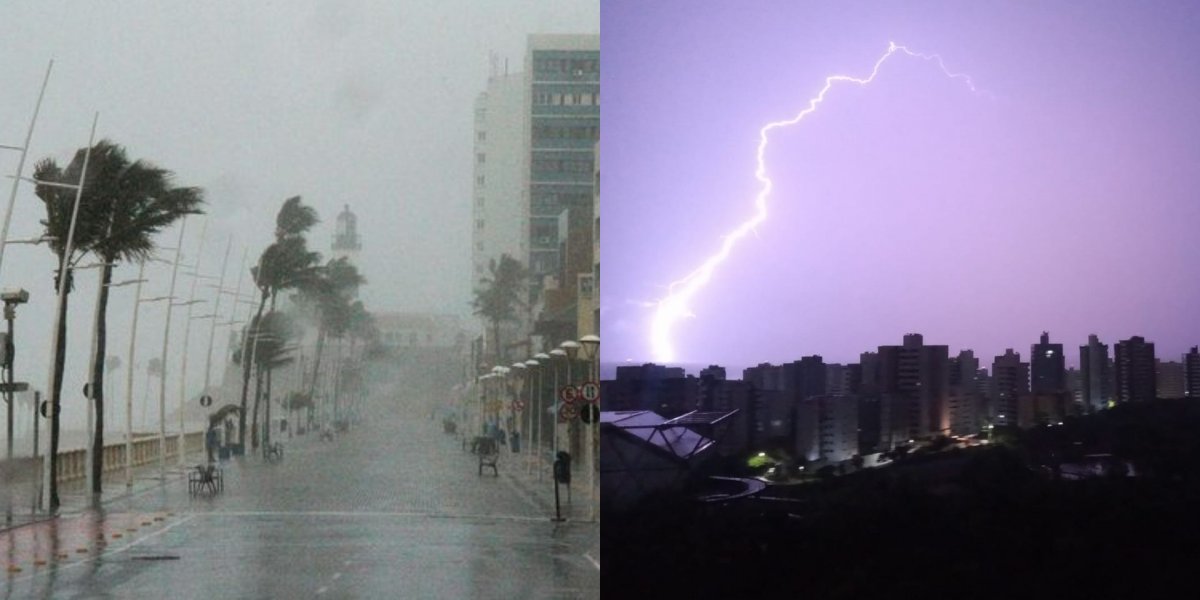 Fim de semana será chuvoso na capital baiana, com previsão de raios e trovoadas