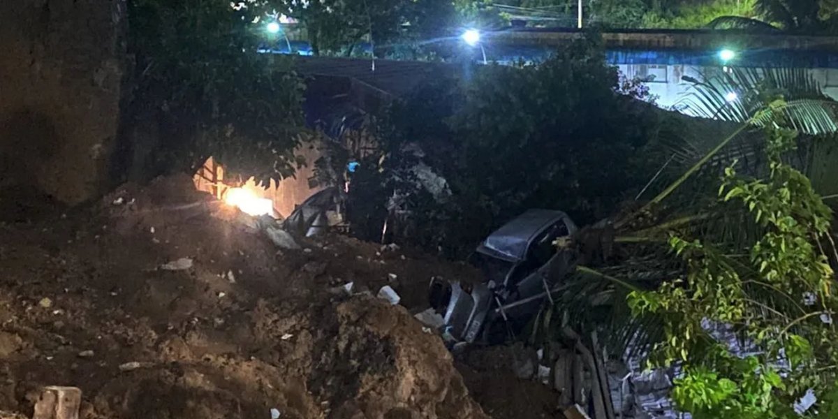 Estrutura de prédio desaba em bairro de Salvador e deixa duas pessoas feridas
