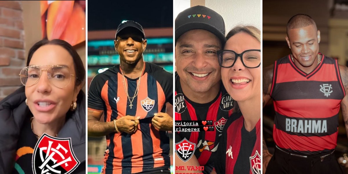 Ivete, Léo Santana, Xanddy Harmonia e Oh Polêmico comemoram título do Vitória