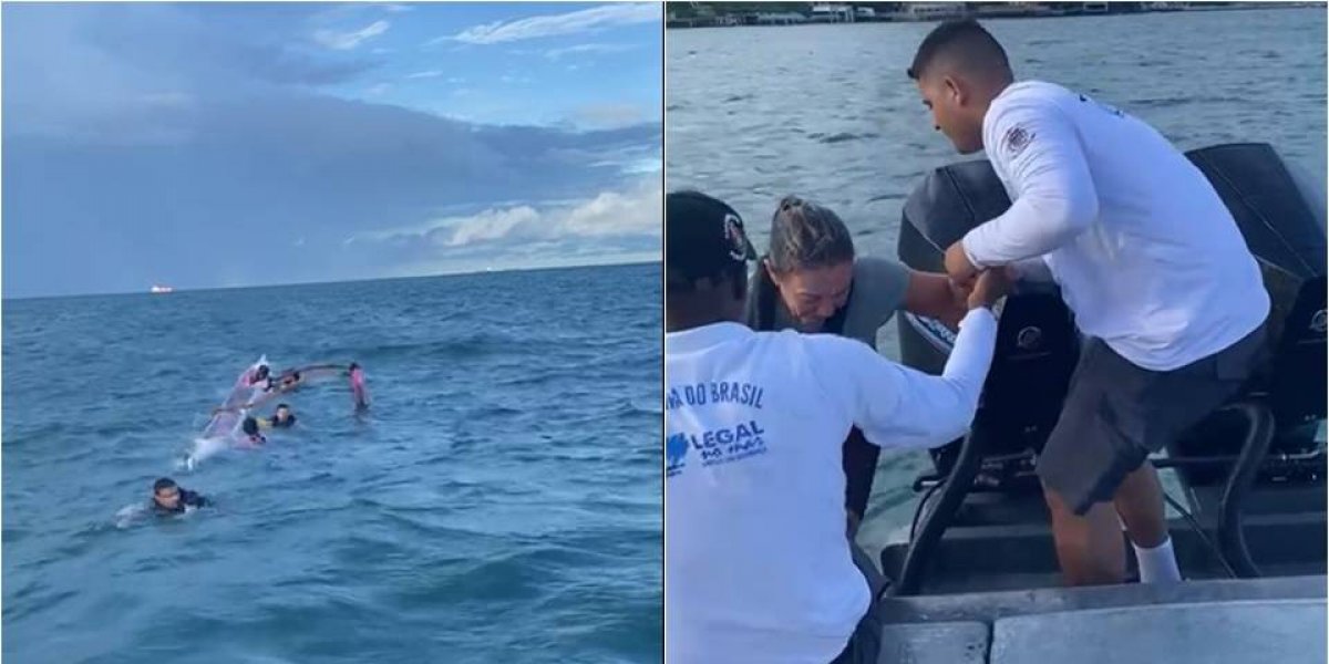 Sete pessoas são resgatadas em alto mar na Baía de Todos os Santos