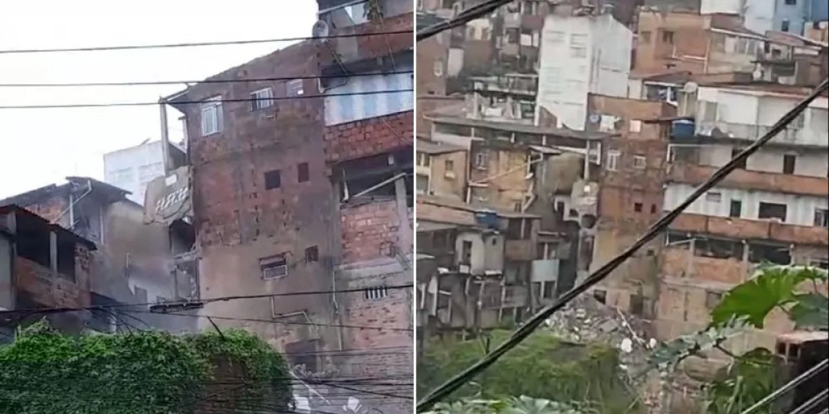 Prédio desmorona no Largo do Tanque, em Salvador