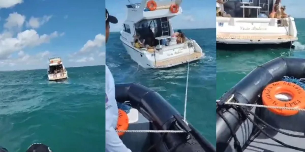 Oito pessoas são resgatadas após embarcação quebrar na Baía de Todos os Santos